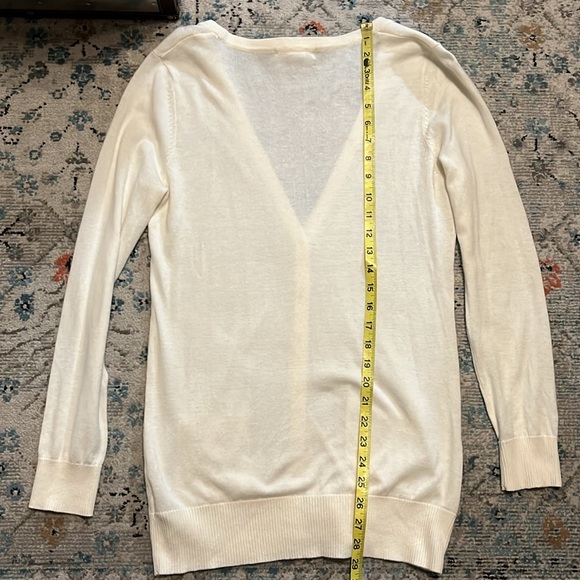 Forever 21 Boyfriend V-Neck Cream Cardigan - Picture 10 of 14